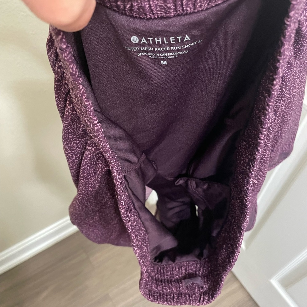💜ATHLETA Women's Dark Purple Athletic Shorts, Medium EUC - Picture 11 of 14